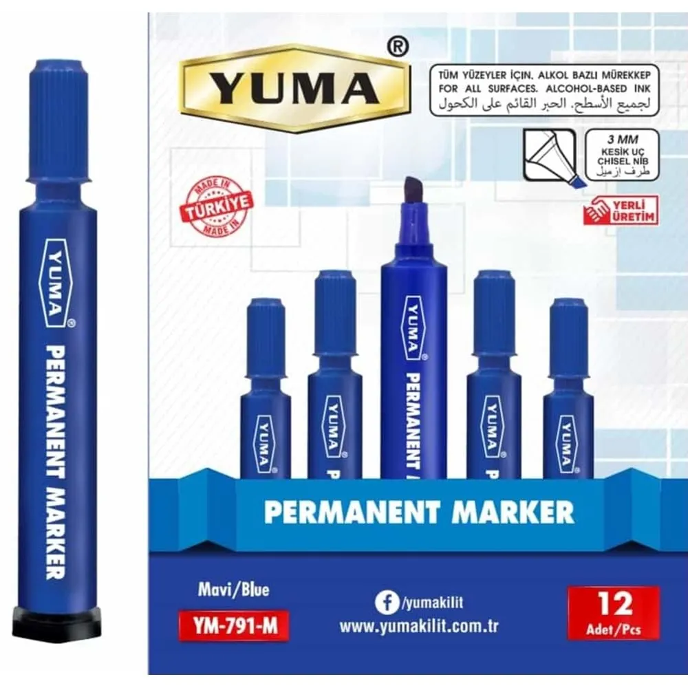 YUMA KOLİ KALEMİ MAVİ YUVARLAK UÇ