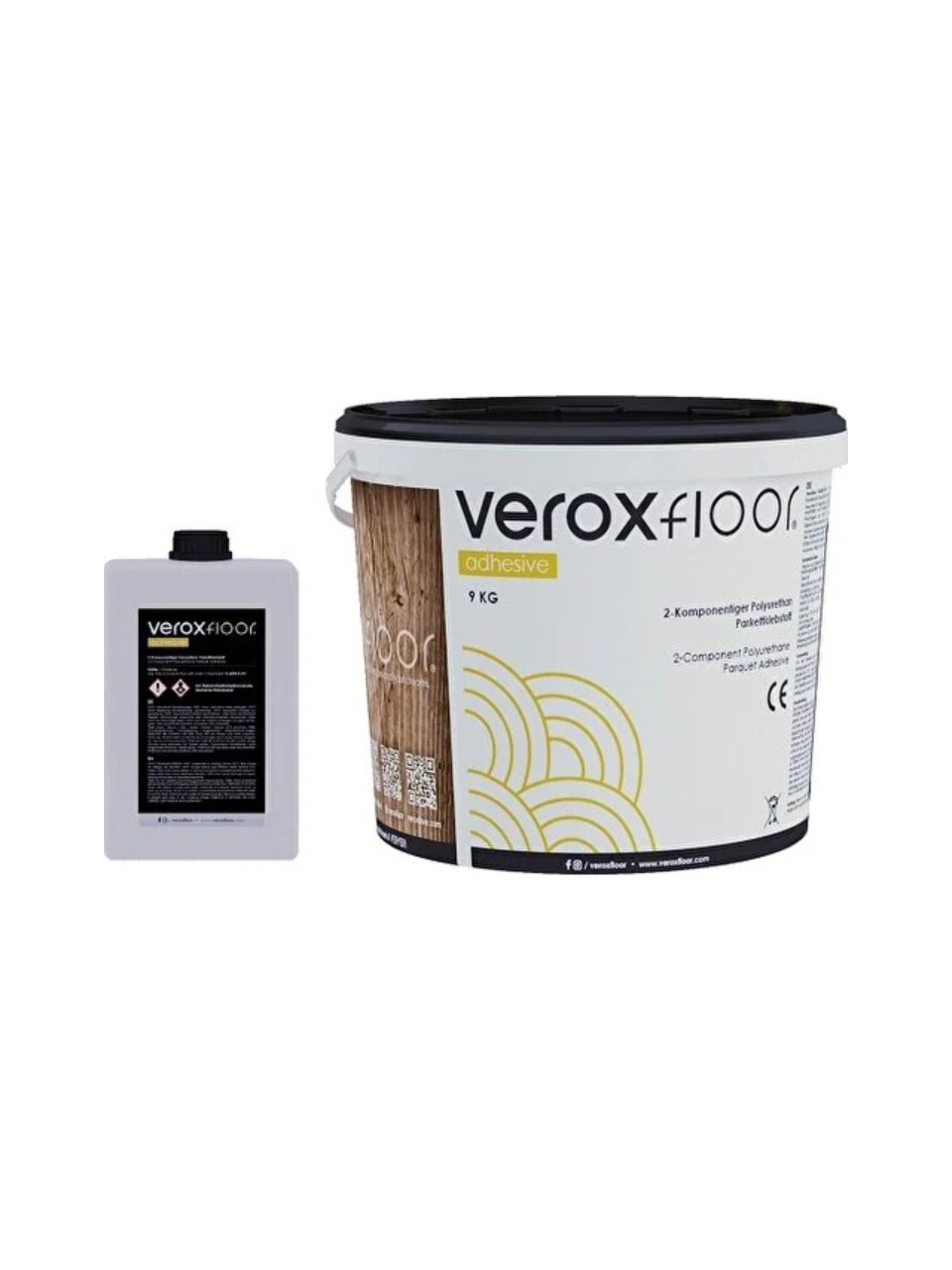 Profesyonel Yardımcı Mlz. - VEROXFLOOR Çift Kompenantlı Masif Parke Yapıştırıcı (9+1/10 Kg)