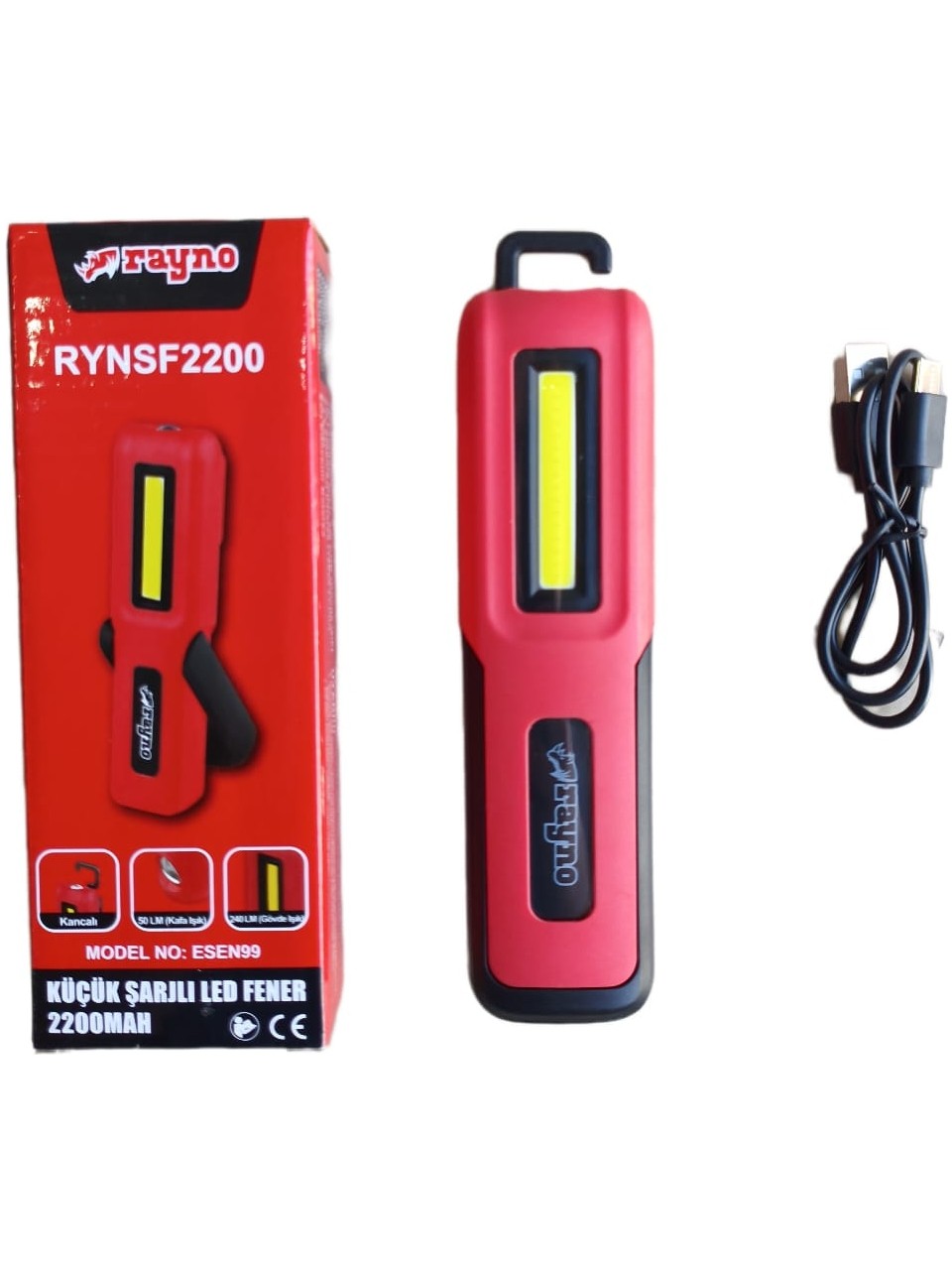 RAYNO ŞARJLI AÇILI LED FENER 2200 mAH