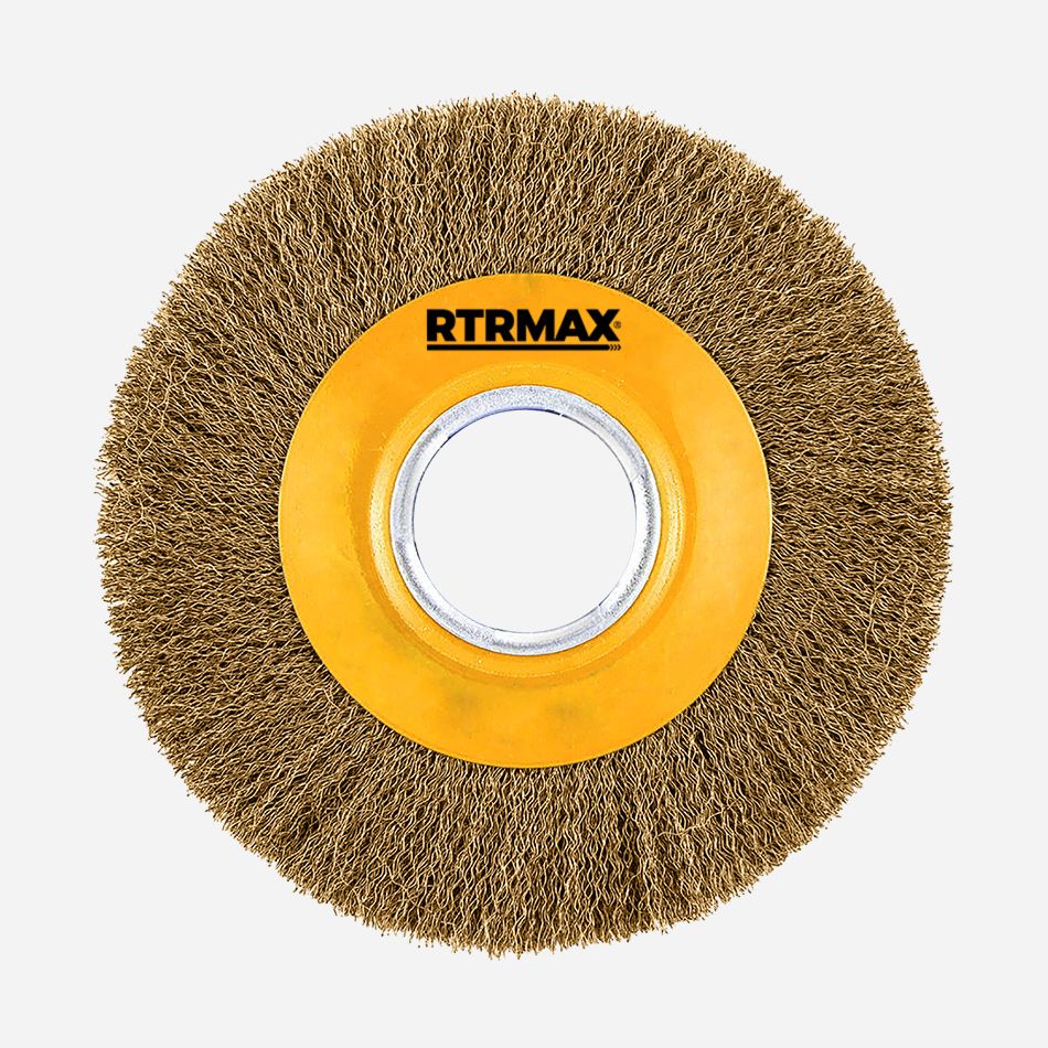RTRMAX SAÇAKLI DAİRE TEL FIRÇA 200 MM