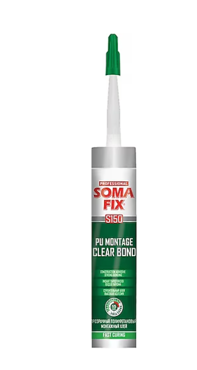 S150P SOMAFIX POLİÜRETAN MONTAJ YAPIŞTIRICI-SIVI ÇİVİ D4 CLEAR BOND 310 ML