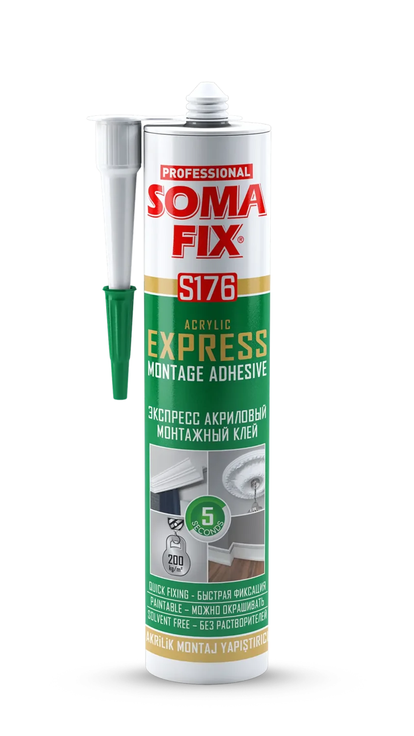 S176 SOMAFIX AKRİLİK EXPRES MONTAJ YAPIŞTIRICI 310 ML