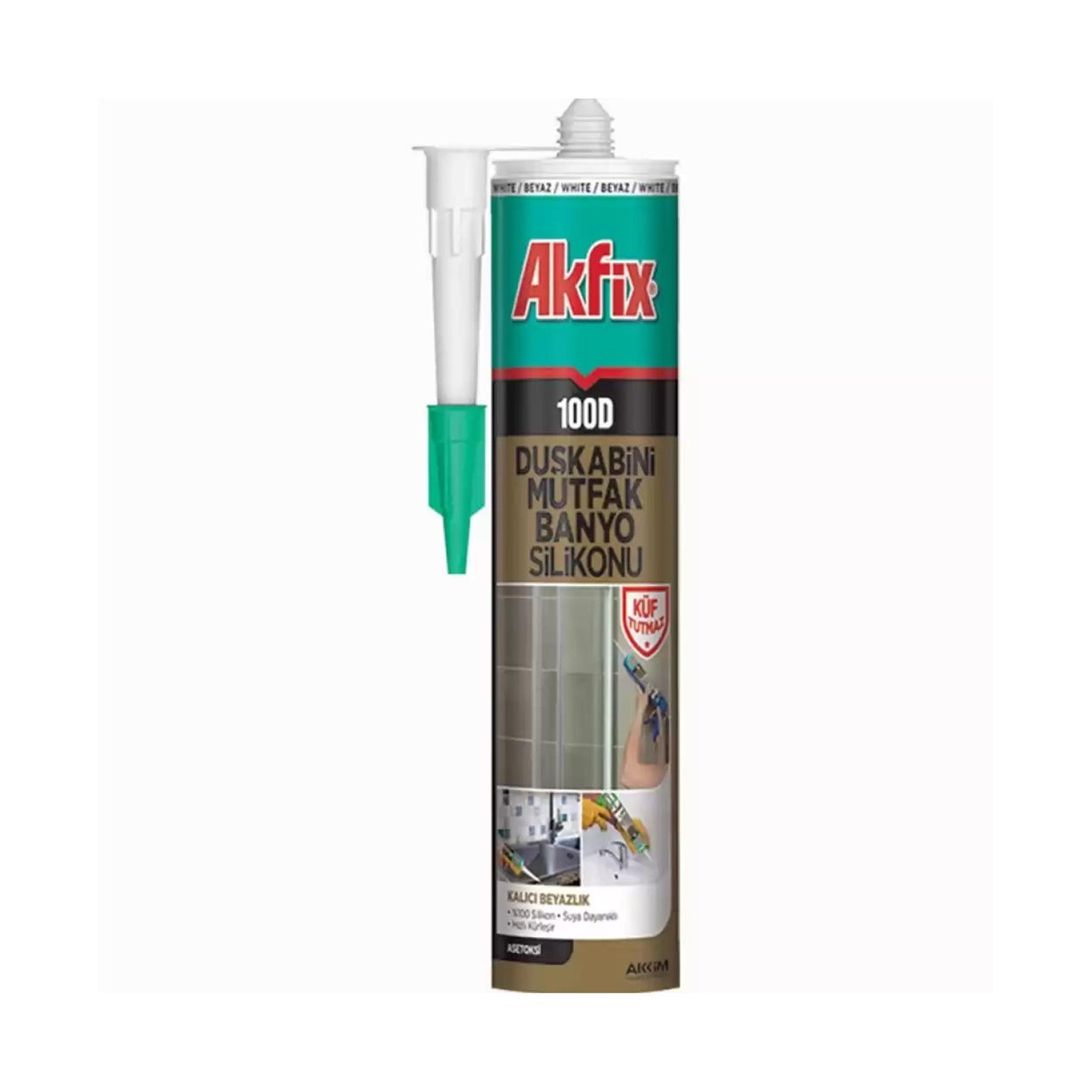 SA061 AKFİX DUŞAKABİN SİLİKONU ŞEFFAF 280 ML.100D