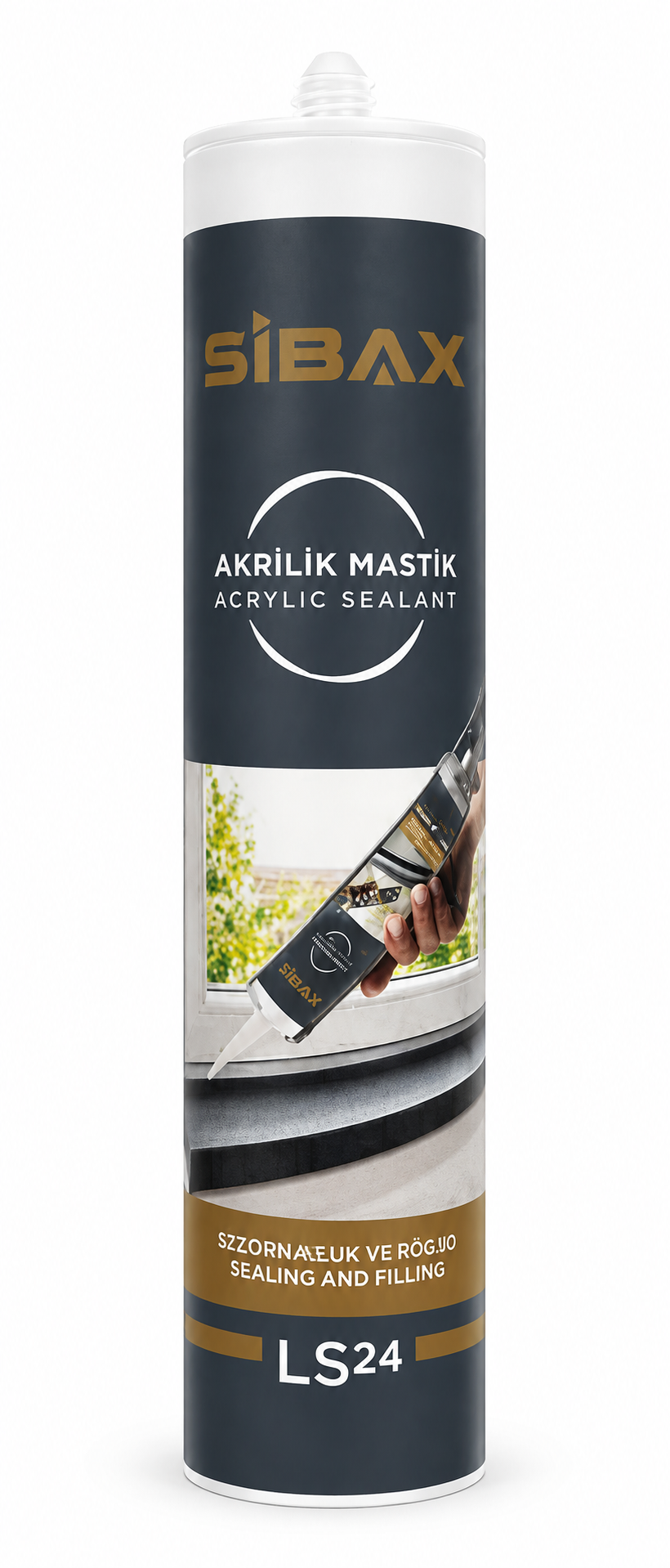 Sibax Silikonize Mastik Beyaz 450 gr