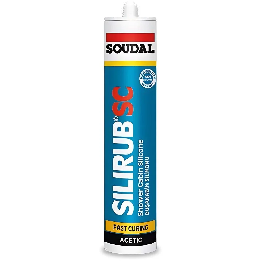 SOUDAL SILIRUB SC DUŞAKABİN SİLİKONU ŞEFFAF -BEYAZ