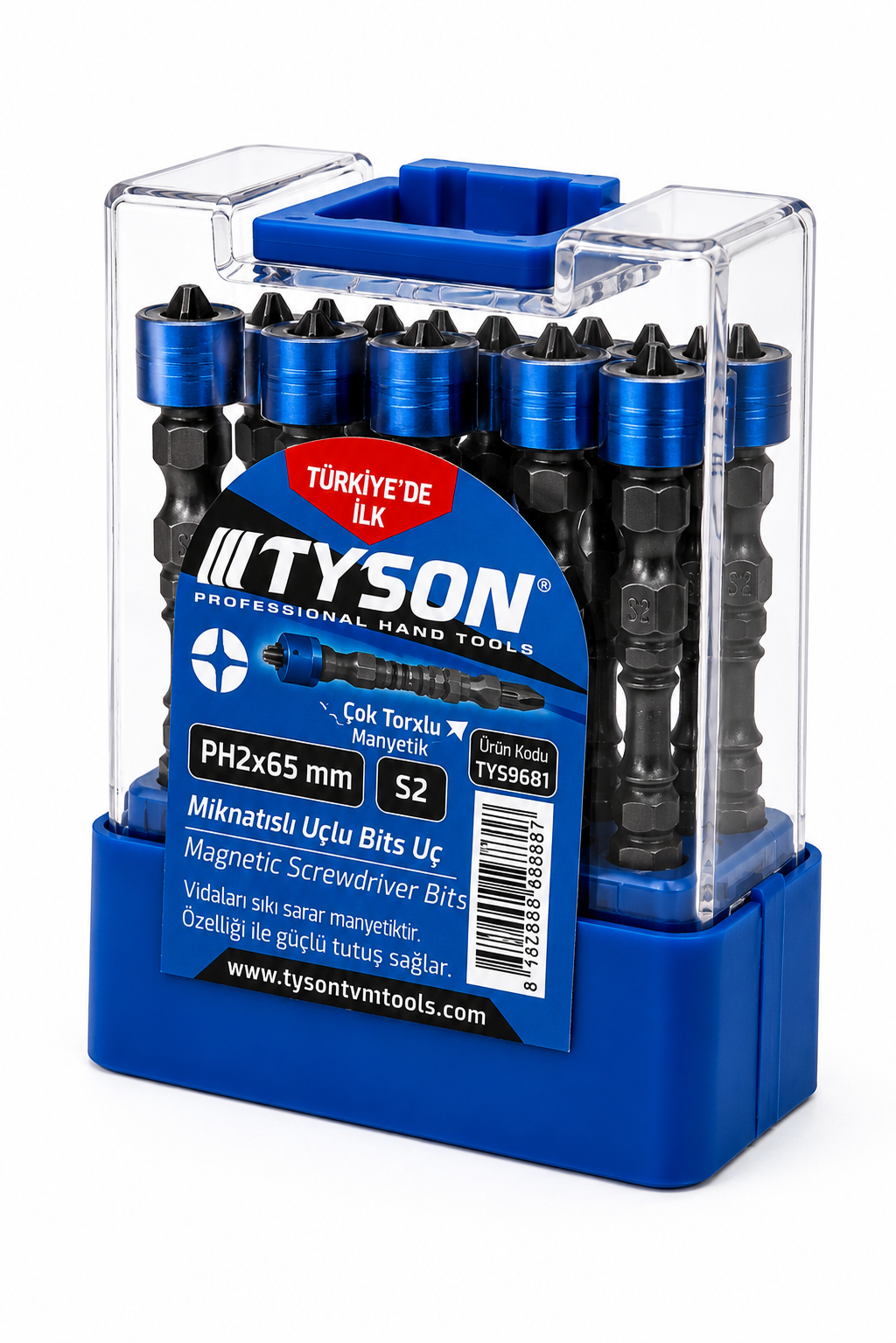 TYS9681 TYSON MIKNATISLI BİTS UÇ PH2*65MM ÇİFT YÖNLÜ