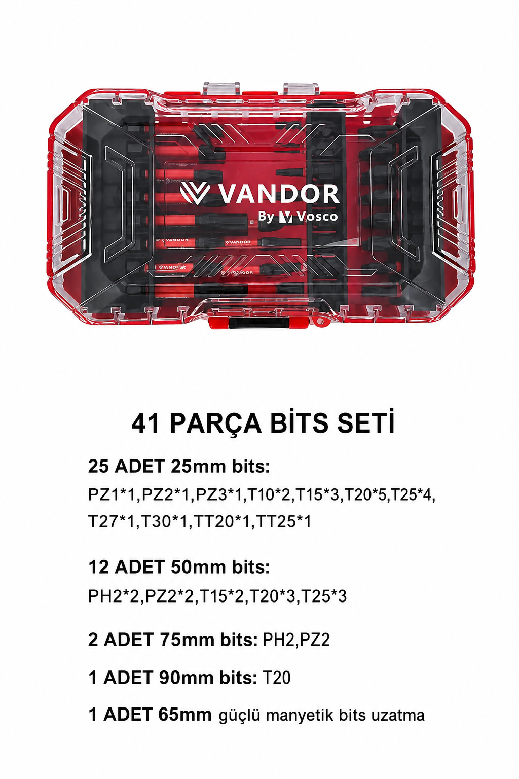 VANDOR BİTS SETİ - 41 PCS