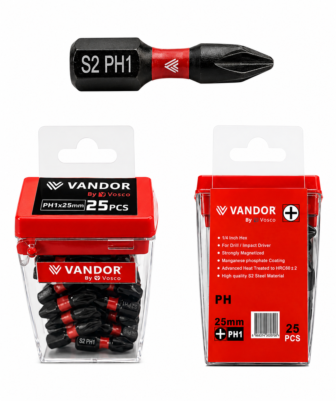 VANDOR BİTS UÇ İMPACT PH1*25