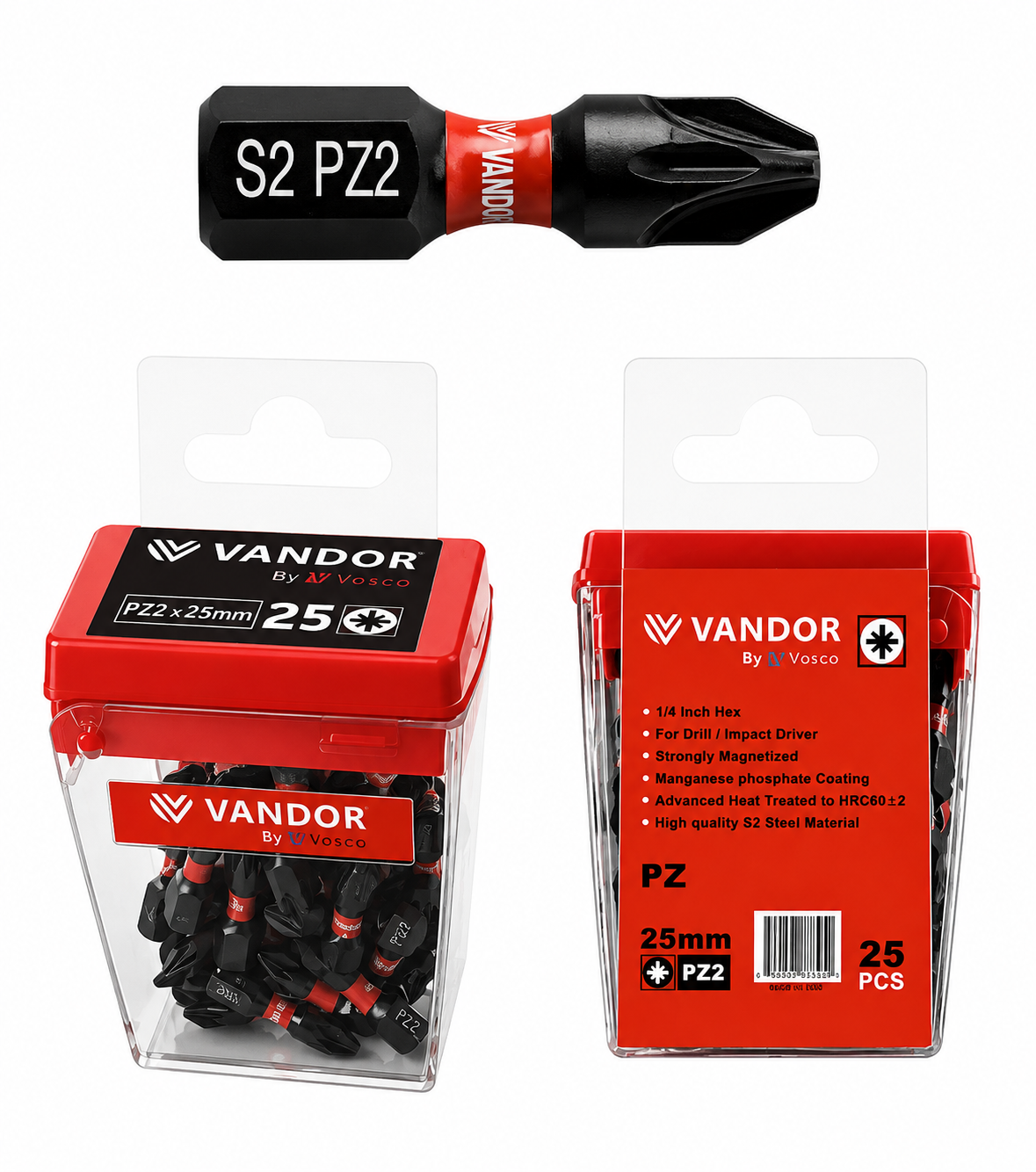 VANDOR BİTS UÇ İMPACT PZ2*25
