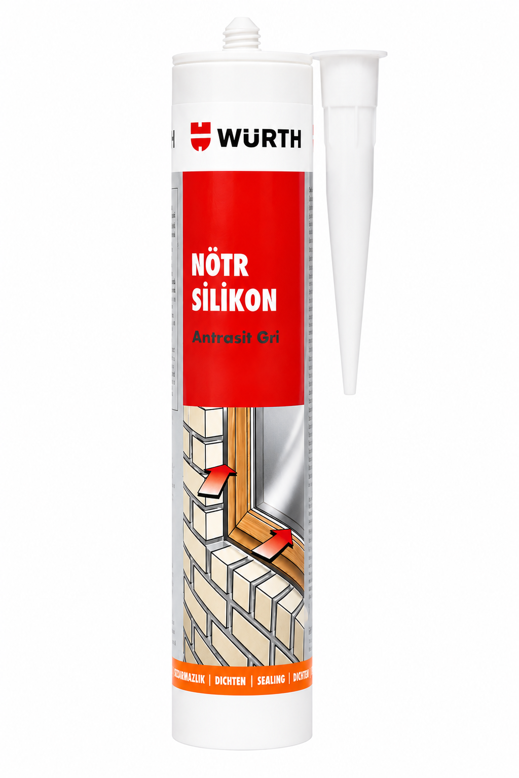 WÜRTH NÖTR SİLİKON ANTRASİT GRİ 310ML