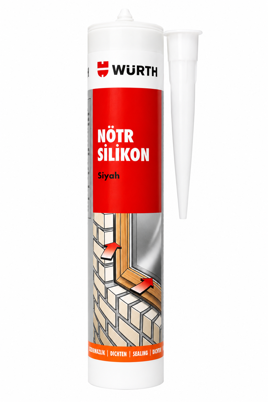 WÜRTH NÖTR SİLİKON SİYAH 310ML