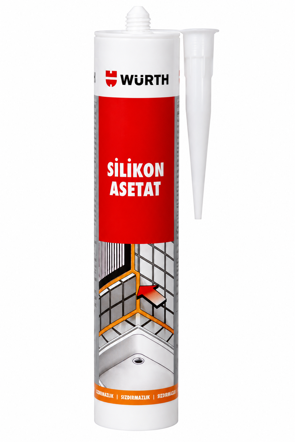WÜRTH SİLİKON ASETAT BEYAZ 310ML