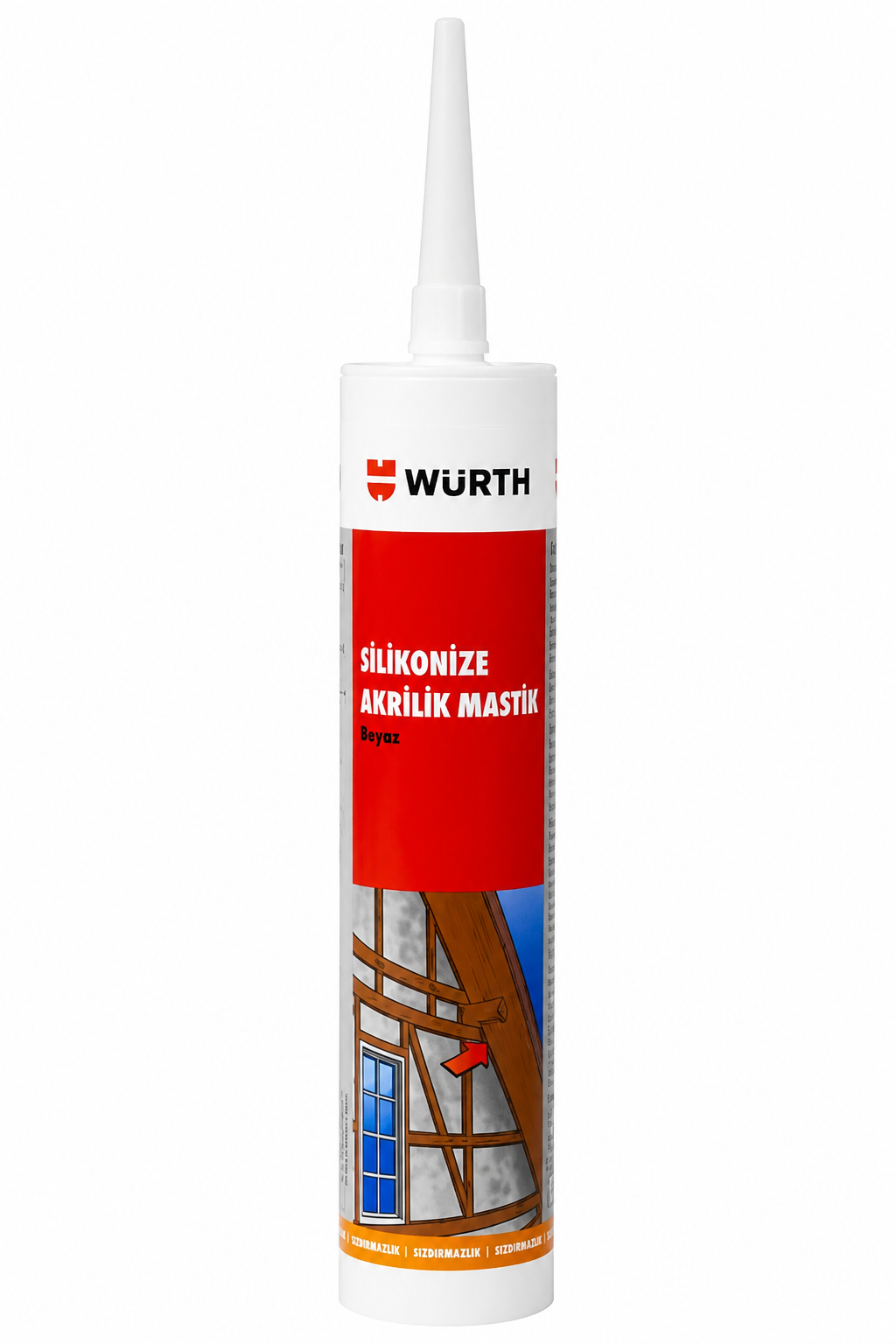 WÜRTH SİLİKONİZE AKRİLİK MASTİK-BEYAZ- 310ML